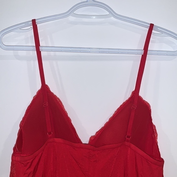 LA Senza red Satin padded bra slip dress size Medium - Picture 10 of 16
